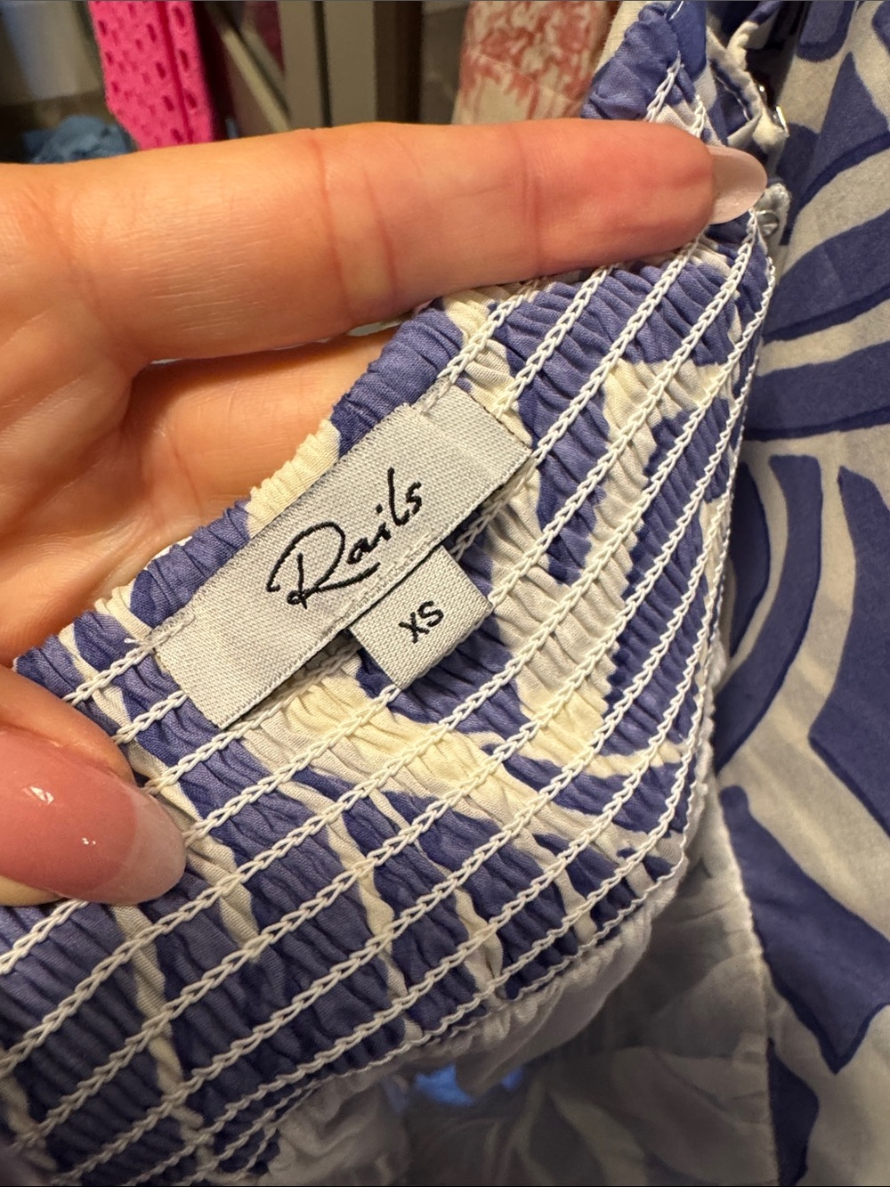 Rails Blue and White Zebra-Print Maxi Dress - Picture 4 of 5